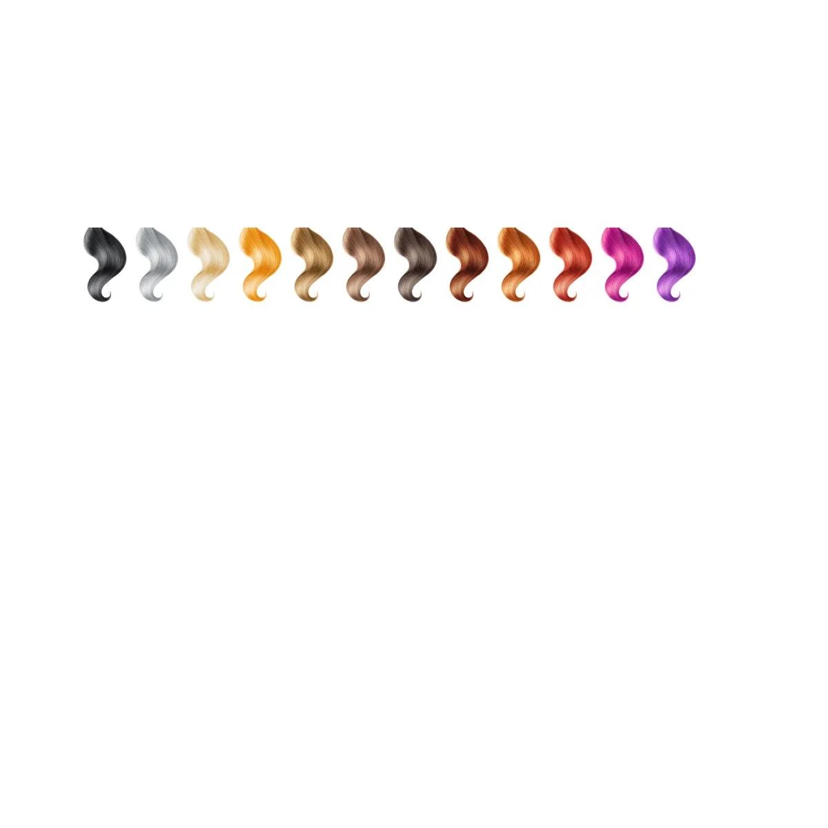 Hair color swatches